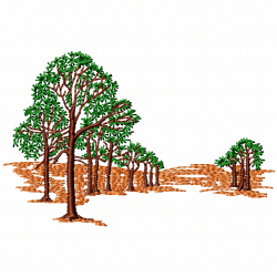Trees Embroidery Design 12